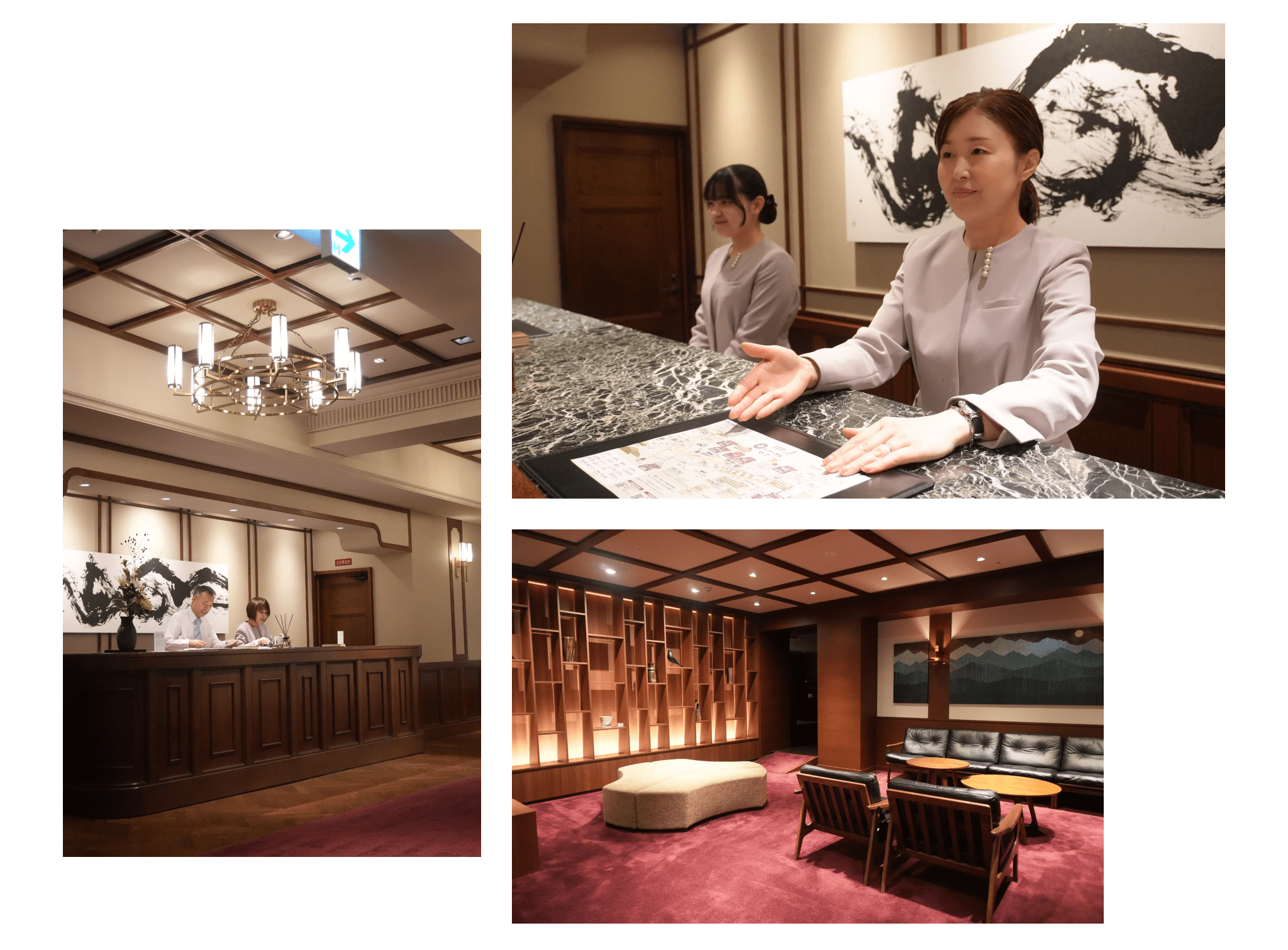 制服を着た旅館スタッフ